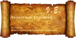 Veintraub Erzsébet névjegykártya